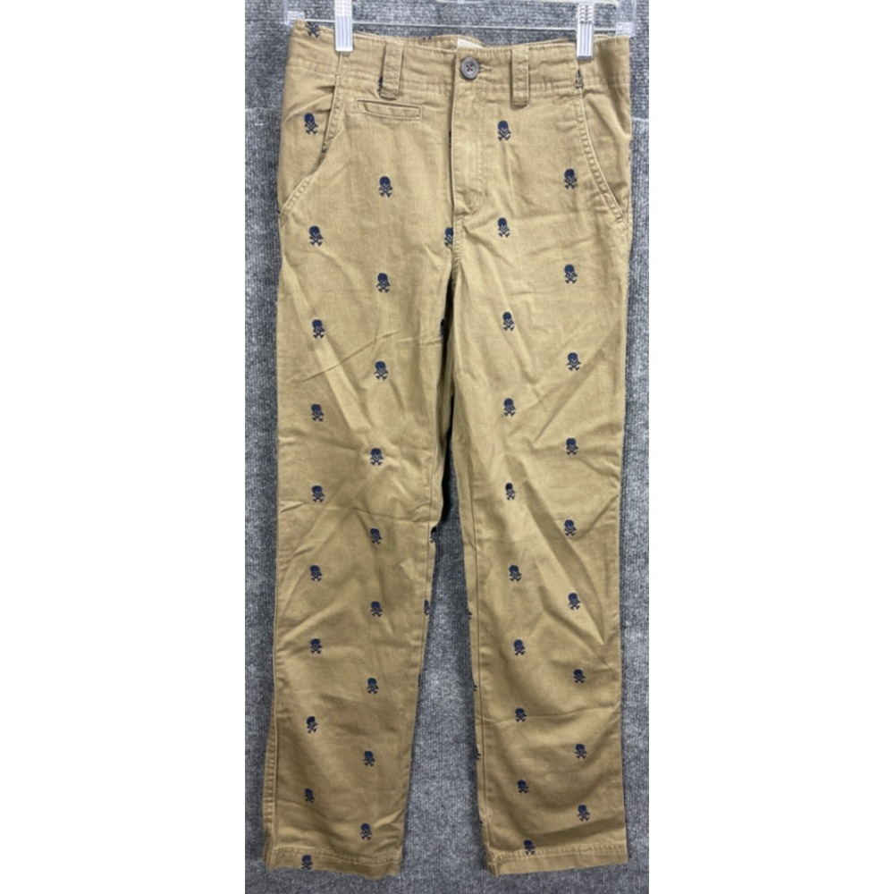 The Children's Place Boys 14 Slim Skull And Crossbones All Over Print Khaki Pant